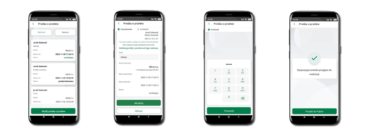 Instrukcja - odebranie prośby o przelew BLIK